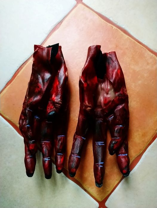 Карнавальні силіконові рукавиці Смерть безрозмірні