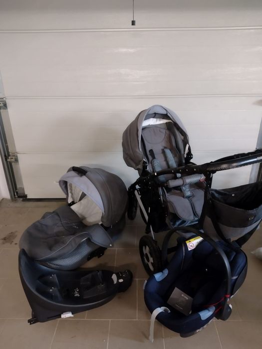 Wózek Camarelo Carrera fotelik Cybex Aton