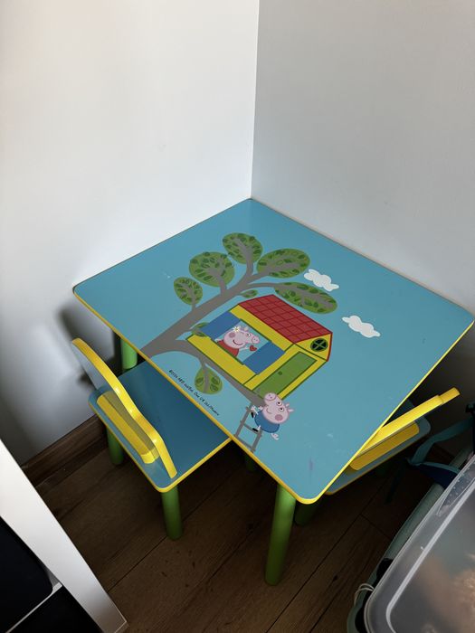 Stolik krzeselka dla dzieci świnka Peppa