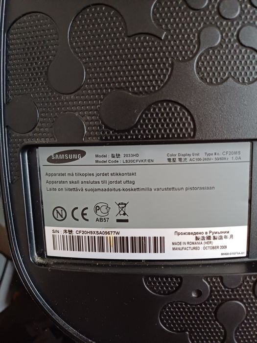 Samsung 2033HD TV czarny