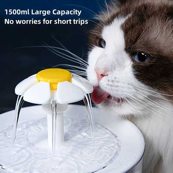 Fonte de agua gatos cão bebedouro com filtro alimentador USB NOVO