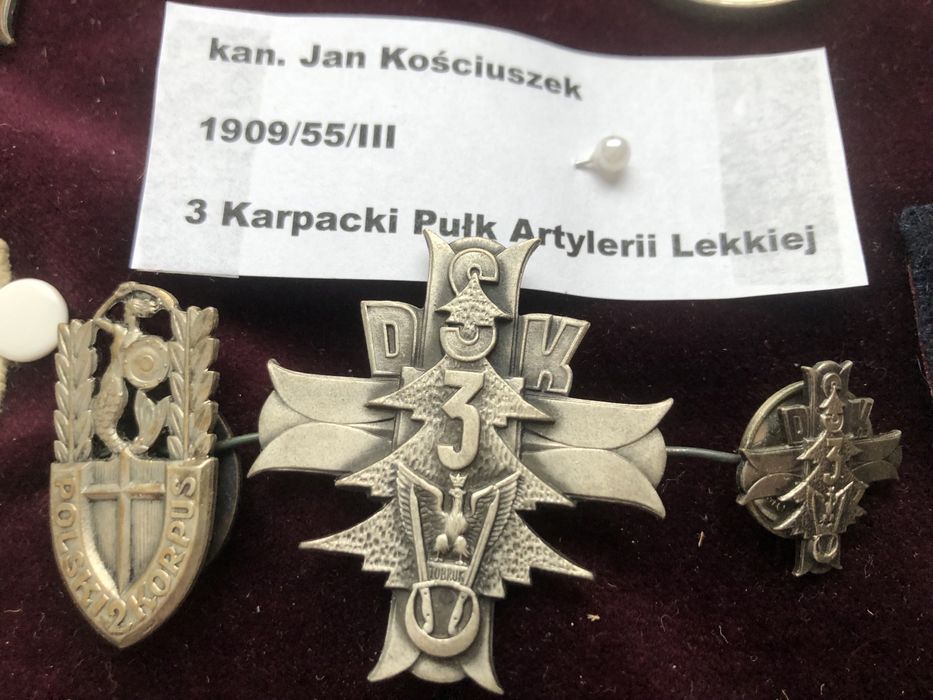 Krzyż Monte Cassino po weteranie 3 PAL, 2 korpusu