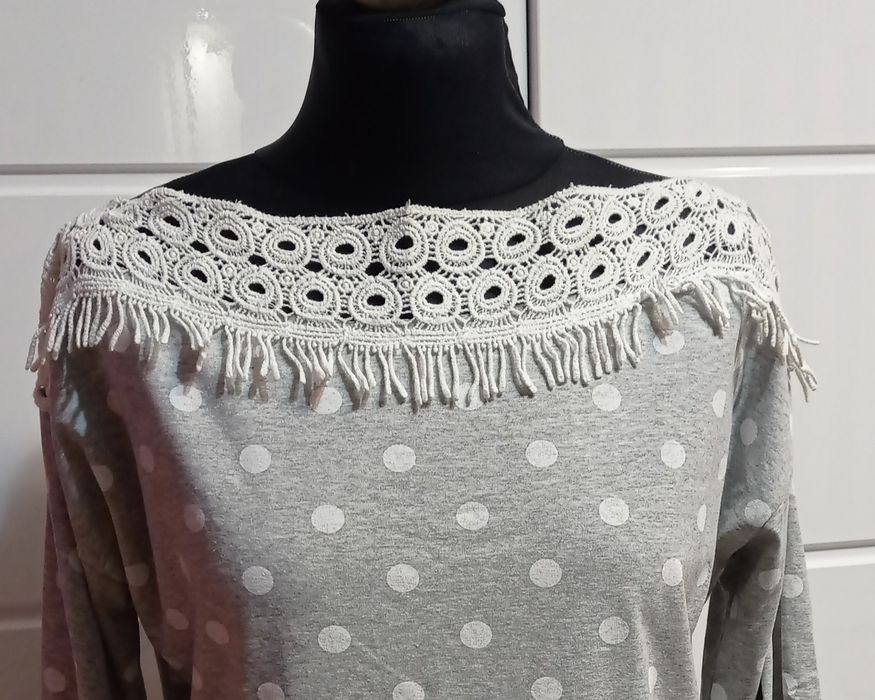 Bluzka w grochy - r. 40 (L) -wyprzedaz szafy!!!