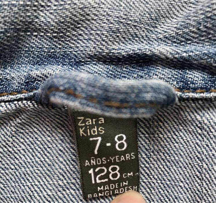 Джинсова куртка Zara 7-8 років