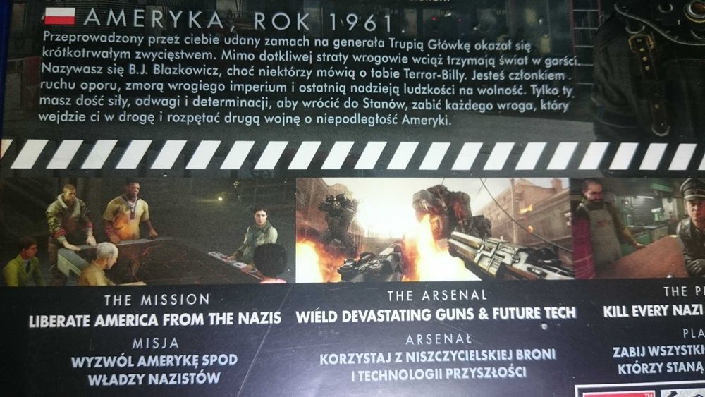 Gra Wolfenstein II 2 The New Colossus PS4 Playstation 4 polska wersja