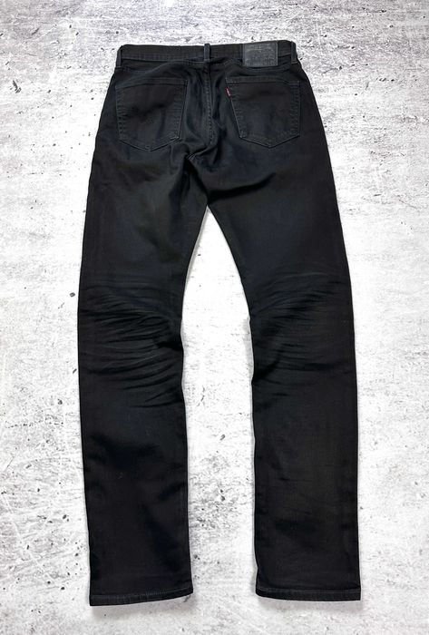 Spodnie jeansowe LEVIS 512 czarne slim Denim jeans męskie r. 33/34