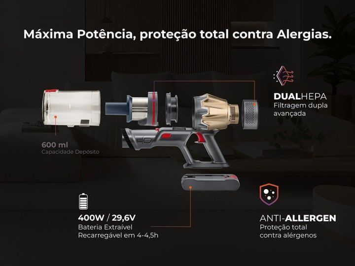 aspirador vertical FLAMA pro force 60 1645 fl