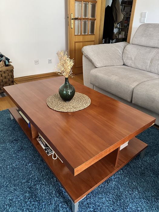 Mesa de centro de sala madeira maciça