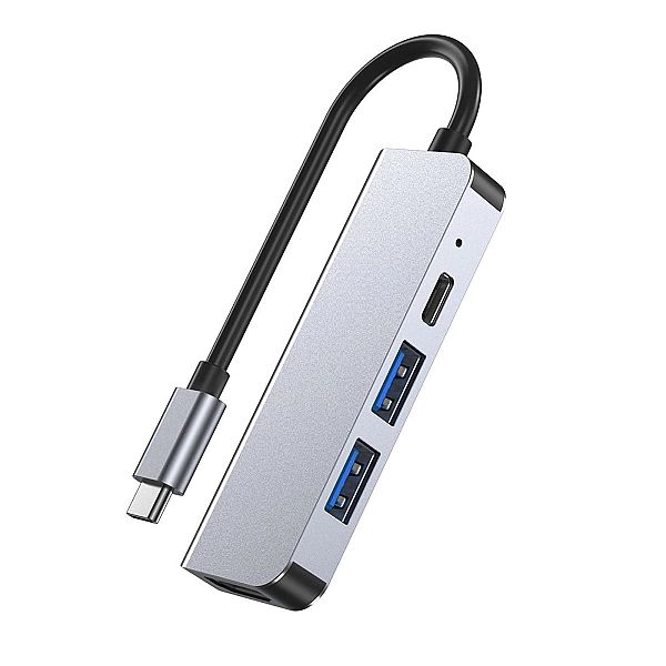 Tech-Protect V2-Hub Adapter 4In1 Grey