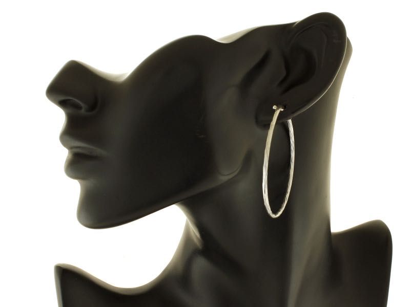 Nowe Duże Srebrne kolczyki kółka 52mm, koła próba 925. Sklep