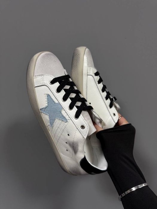 Оригинал Италия новые GOLDEN GOOSE кеди натуральная кожа белые сток