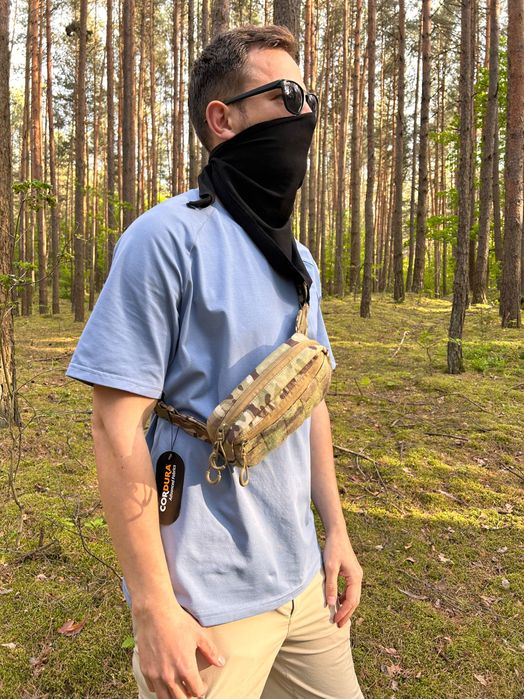 Чоловіча тактична сумка бананка месенджер через плече тактическая