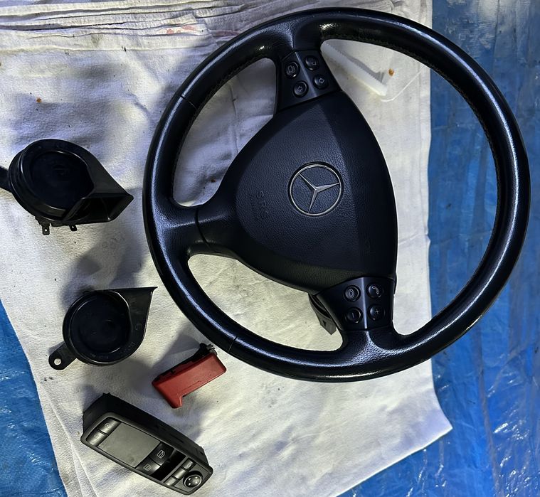 Mercedes W169 class A volante airbag botao vidro comutador fita airbag