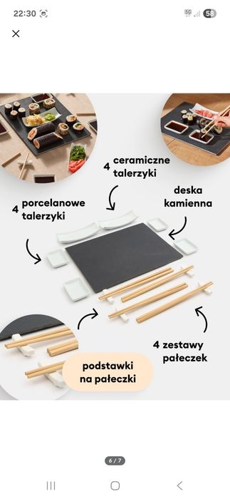 Zestaw do serwowania sushi- NOWY