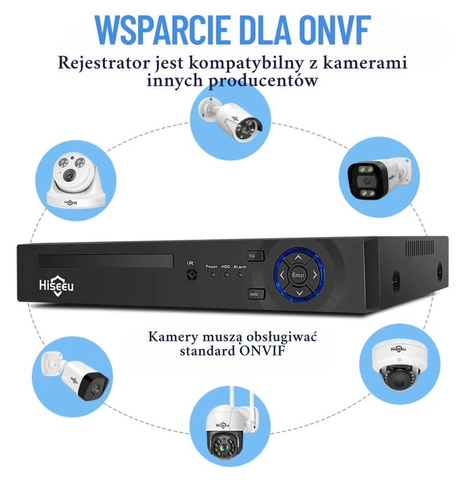 Zestaw do monitoringu - Rejestrator 4K 16CH + 4 kamery IP 8MP