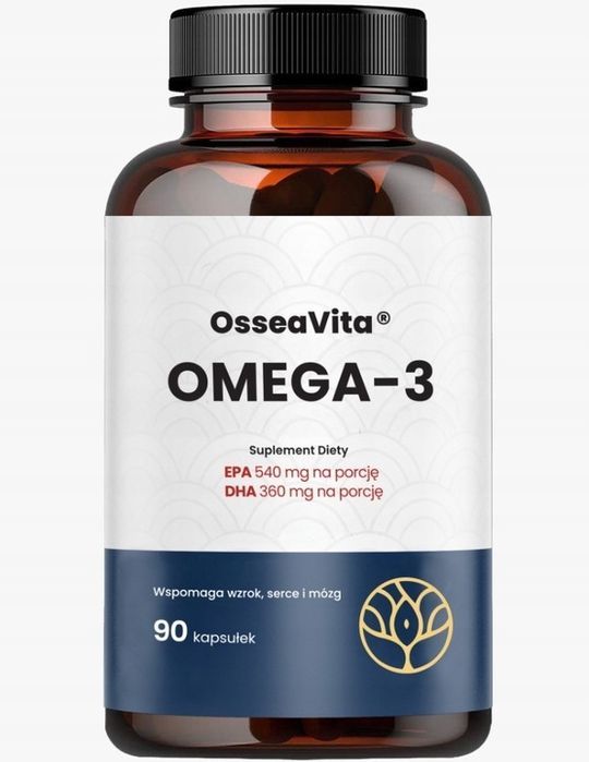 omega 3 3000 mg z ryb + witamina e epa dha tran olej rybi serce mózg wzrok