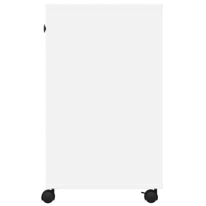 Szafka Pod Drukarkę, Z Kółkami, Biała, 60X40X68,5 Cm