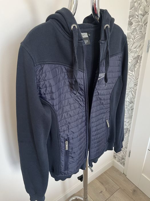 Bluza Nike damska L kaptur pikowana granatowa zip