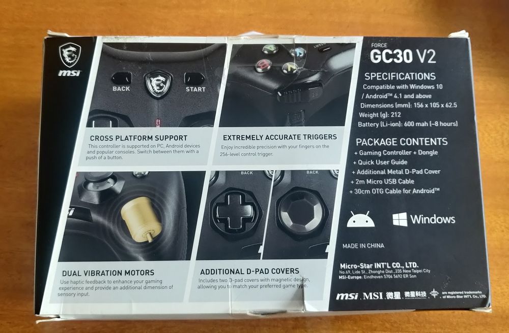 MSI force gc30v2 wireless controller