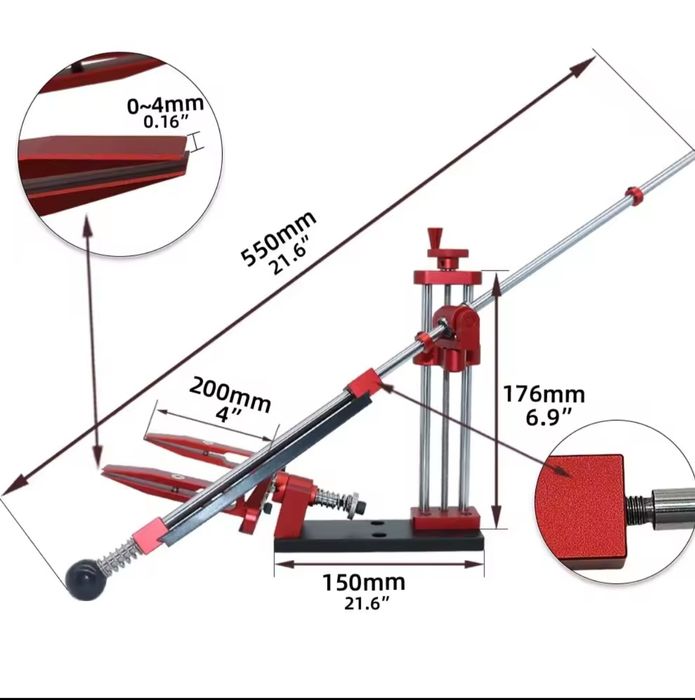 Точилка для ножей Toohr, СУПЕР качество. Алмазные камни. Угломеры.