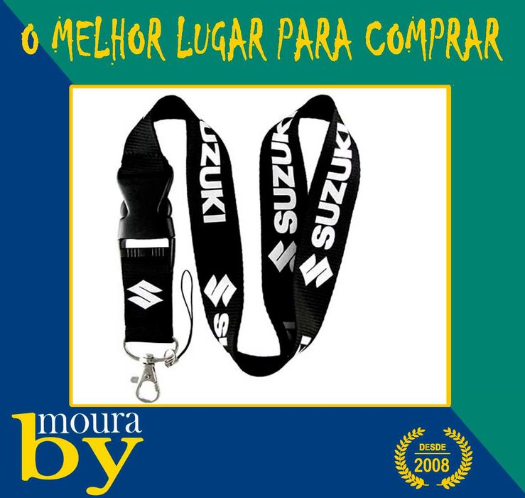 Fita porta de pescoço Suzuki cartões e porta chaves
