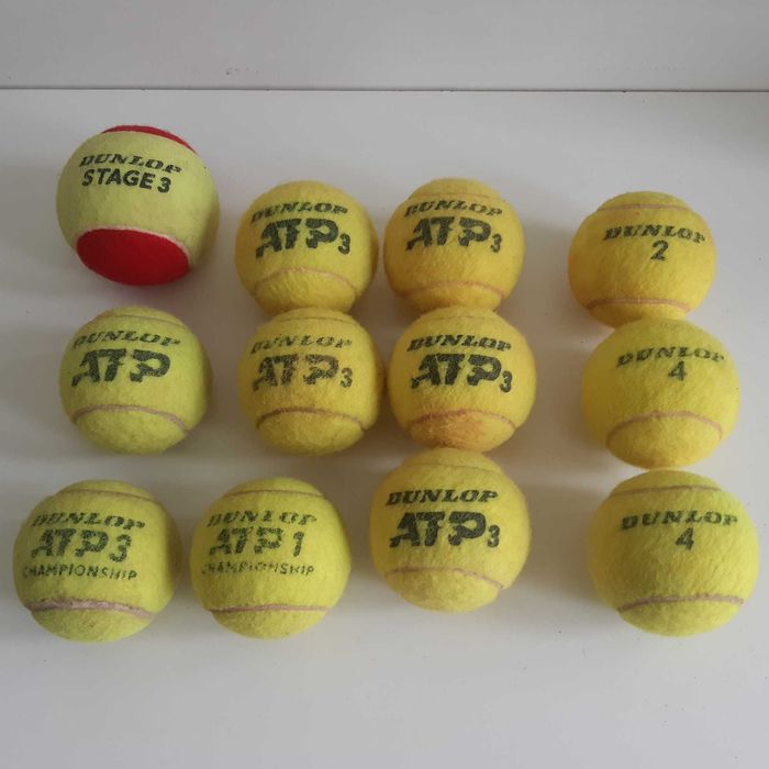 Lote de 12 Bolas de Ténis Tennis Dunlop ATP Usadas Boas