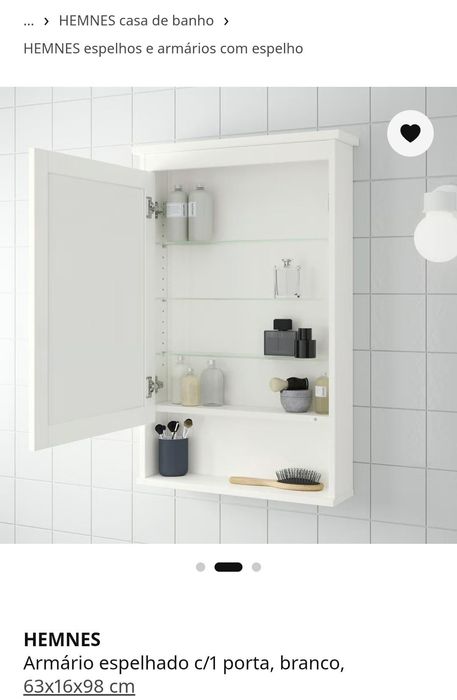 Móvel  com espelho Ikea Hemnes
