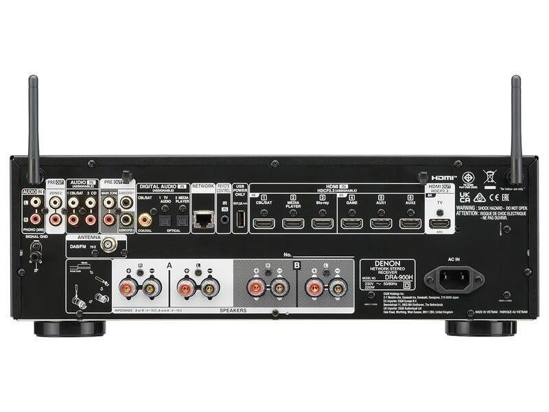 Amplituner stereo Denon DRA-900H Czarny heos tidal spotify hdmi