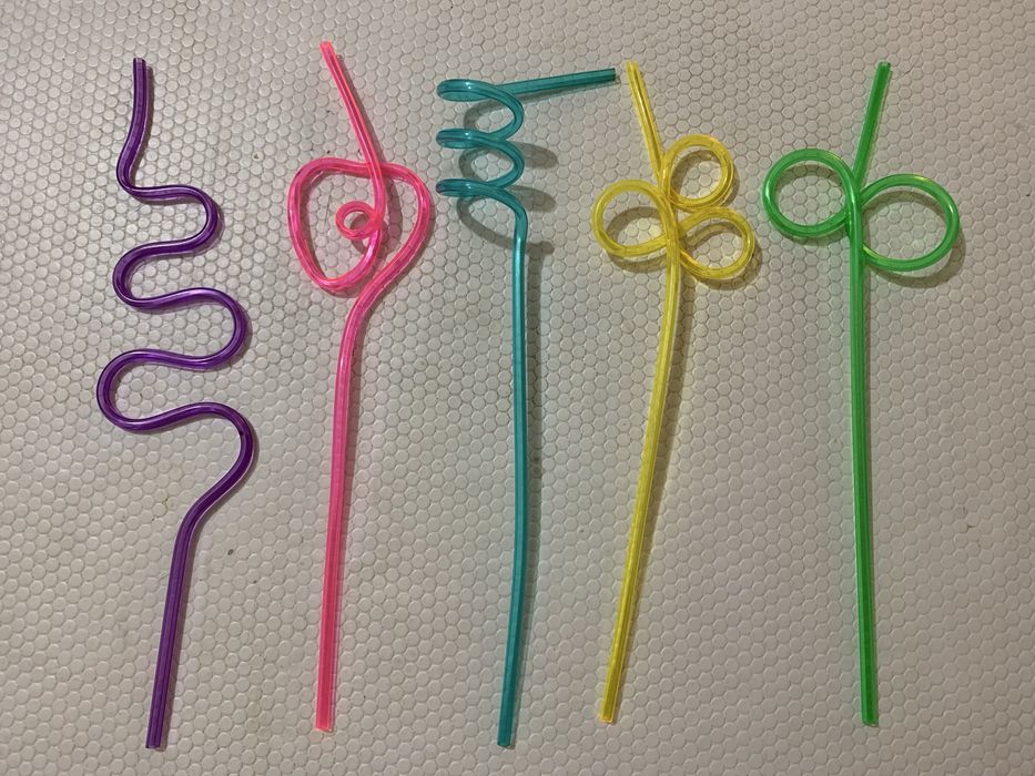 palhinhas de festa coloridas reutilizáveis