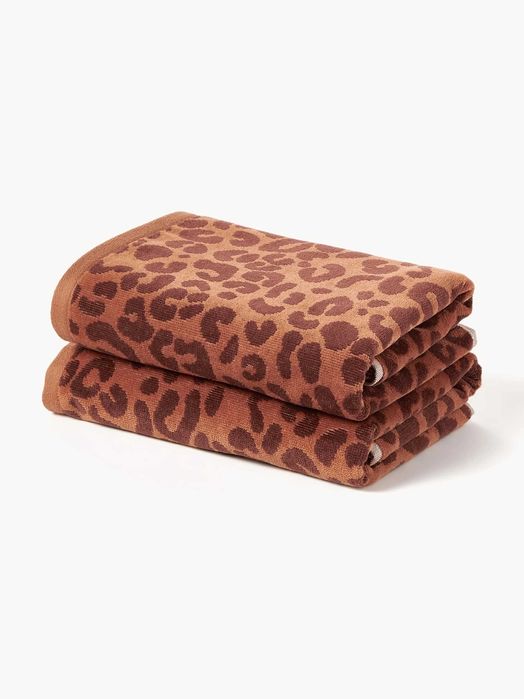 Zestaw ręczników Westwing terakota Leo 50x100 cm zestaw 2 sztuk