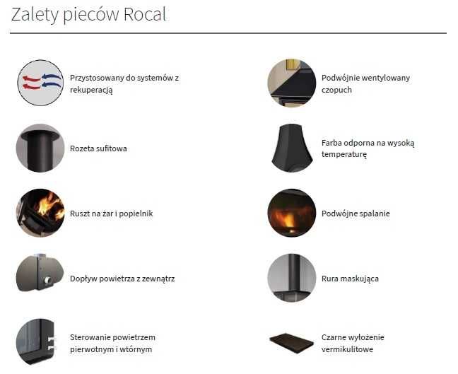 Ekskluzywny Kominek Wiszący Rocal D 8
