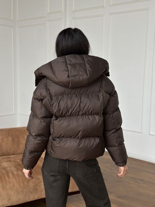 Жіноча пухова куртка ПУФЕР ТОП ‼️ЗИМА до-20‼️ шоколад чорна графіт ОПТ