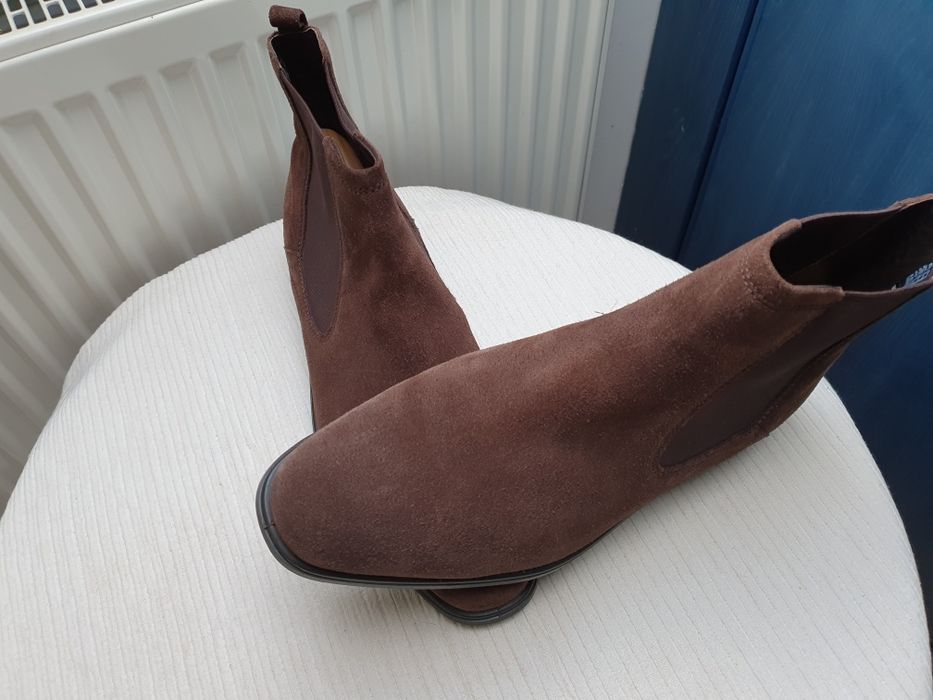 Ecco zamszowe sztyblety chelsea boots roz. 44/45