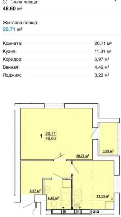 В продаже 1к квартира, ЖК Гидропарк