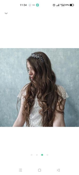 Обруч для волосся на весілля