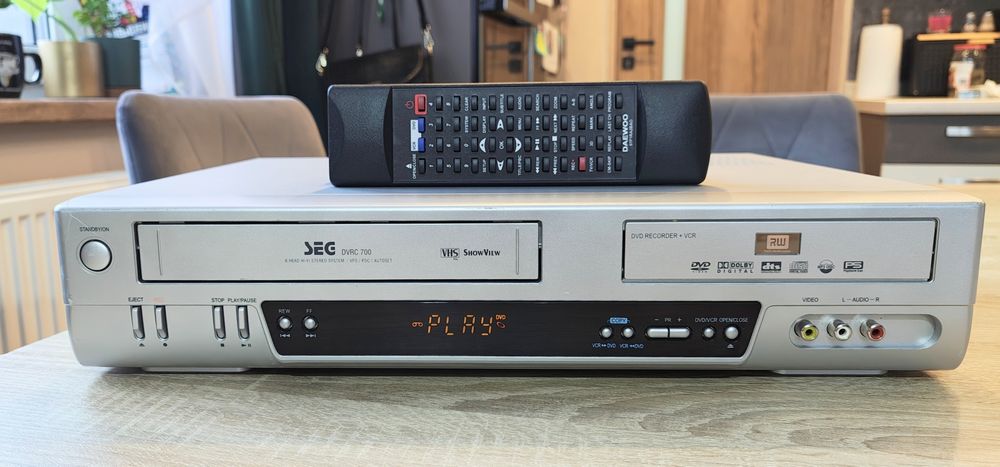 SEG DVRC700 #Nagrywarka DVD VHS #6HD #Hi-Fi Stereo #PL Menu #Pilot ##Przegrywanie VHS na DVD