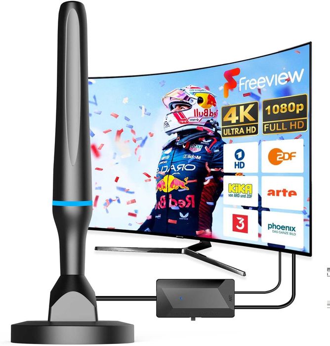 Mocna Antena Pokojowa DVB-T2 – Jakość 4K Ultra HD