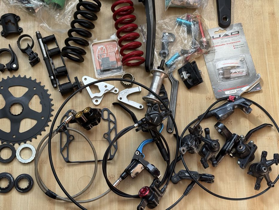 Шатун аморт оливка гальма hope sur ron sram fox rockshox гріпси