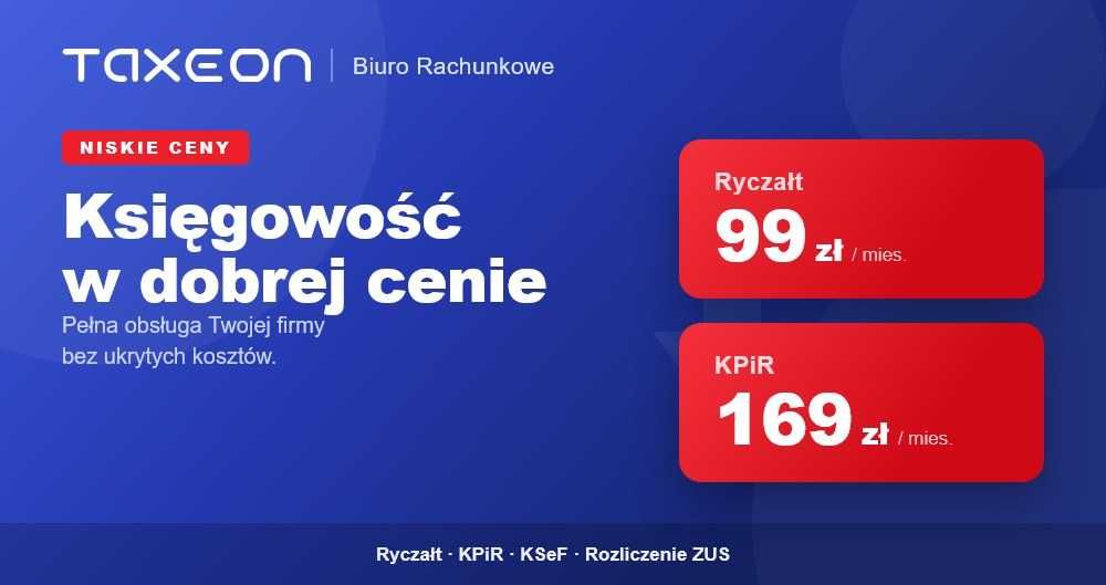 Biuro Rachunkowe Online KRAKÓW | Usługi Księgowe | Ryczałt 99 zł | KPiR 169 zł
