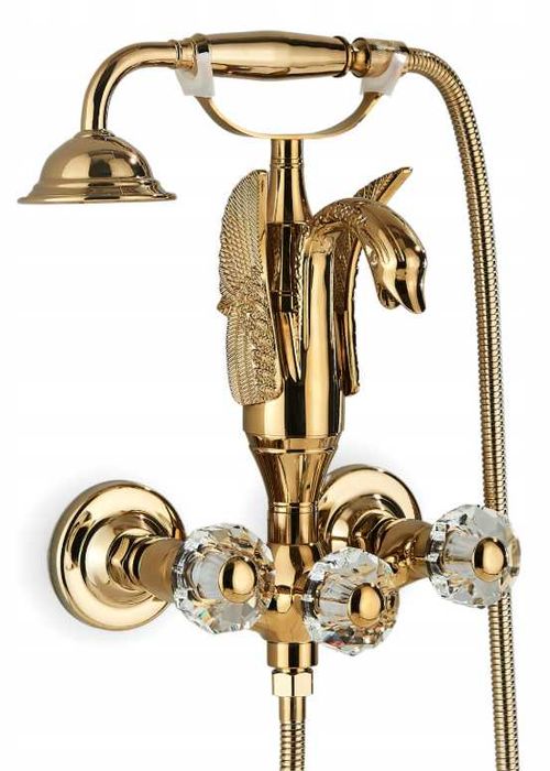 Bateria Wannowo-prysznicowa Prysznicem z PERLATOREM - ZŁOTA