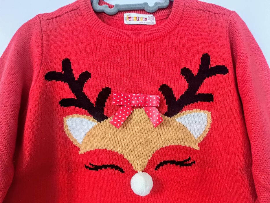 śliczny ŚWIĄTECZNY sweterek m-ki Young Style r. 122-128