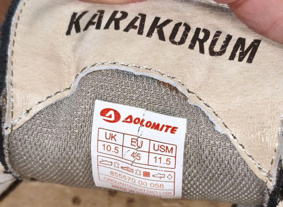 Мужские кроссовки Dolomite 54 Low Evo, поход туризм трекинг 29см 45р.