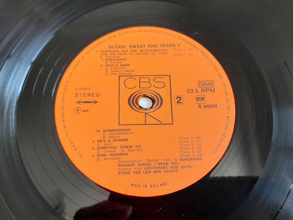 Blood, Sweat & Tears - 3 - Holanda - Vinil LP