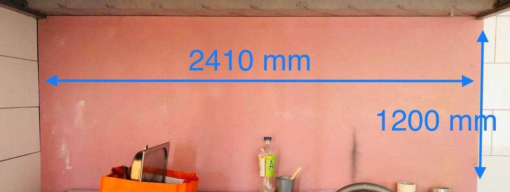 Chapa de INOX - Parede entre Churrasqueira e HOT - Como Nova (2,41m x 1,20m)