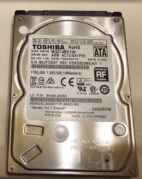 Dysk HDD 2,5 cala Toshiba 1TB