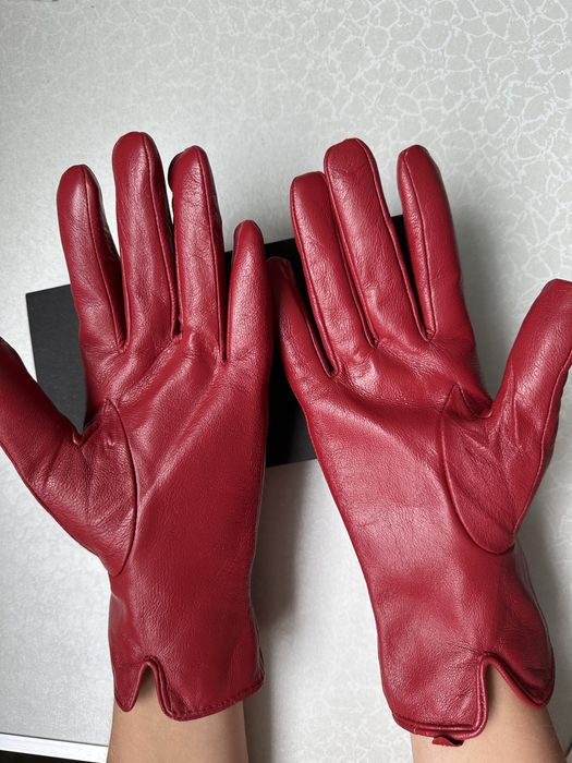 Женские кожаные перчатки осень/зима р.m
