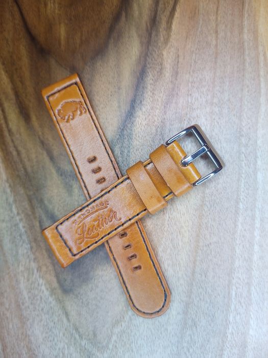 Skórzany pasek zegarka handmade