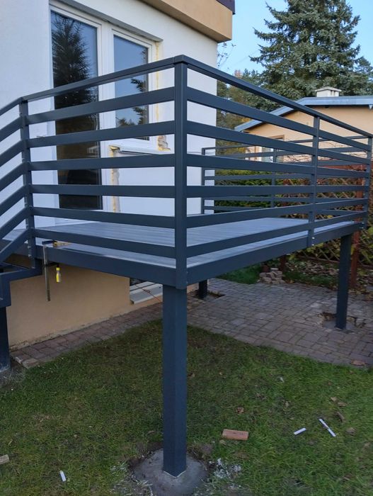Balkon dostawny, taras stal-kompozyt