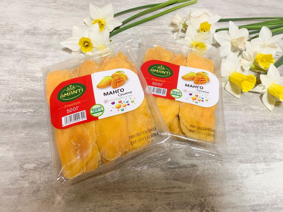 Манго сушене БЕЗ цукру. Аманті, 250г. Сухофрукти