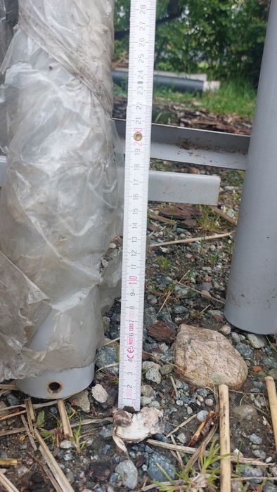 Słupki parkingowe 4 szt. stalowe ocynk malowane proszkowo